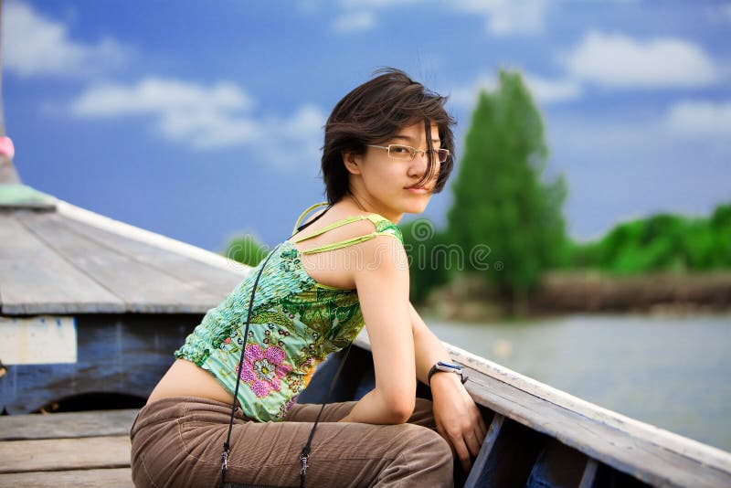Asian tourist stock image