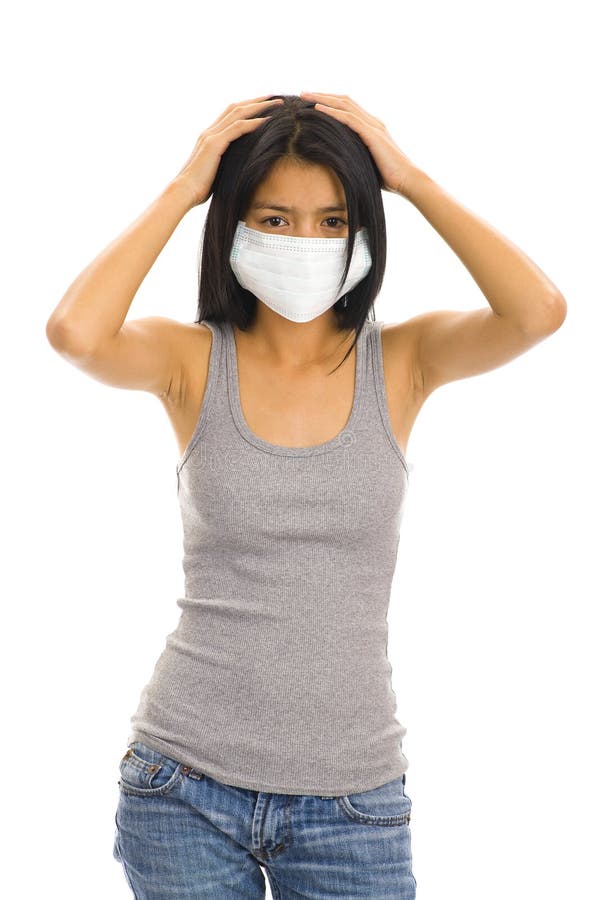 Asian woman with face mask