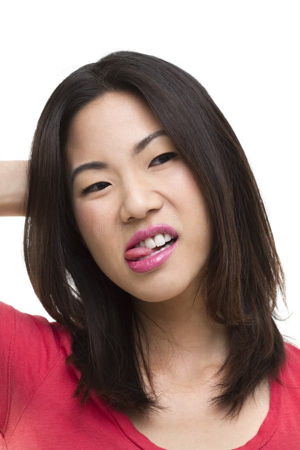 Asian Woman Making a Face with Her Tounge Out Stock Image - Image of headshot, female: 30706003 Asian Woman Making a Face with Her Tounge Out Stock Image - Image of headshot, female: 30706003