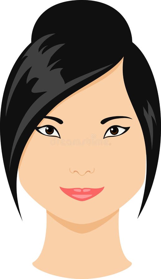 Asian Girl Face Stock Vector Illustration Of Korean
