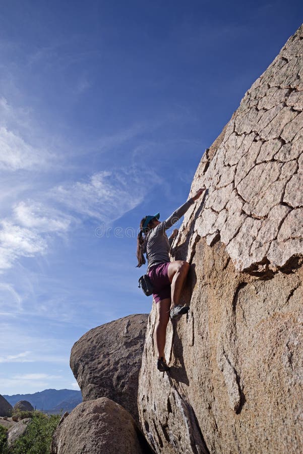 Woman Bouldering