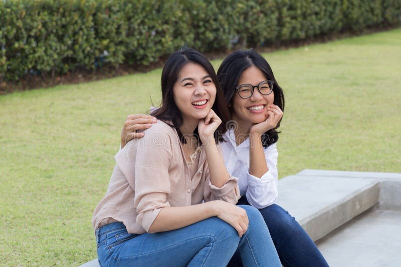 Asian women friendship stock image. Image of success - 112444063