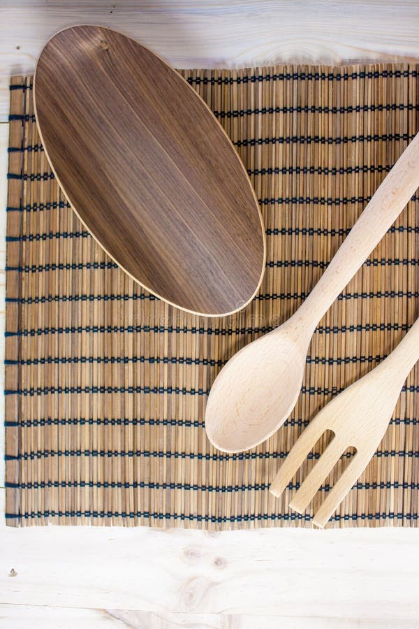 Asian Wooden Utensils for Background Stock Image Image of dinner
