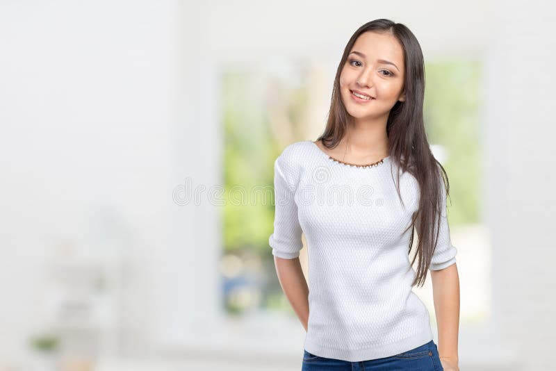 Asiatische kaukasische Frau der zufälligen Mischrasse stockfotos Asiatische kaukasische Frau der zufälligen Mischrasse stockfotos