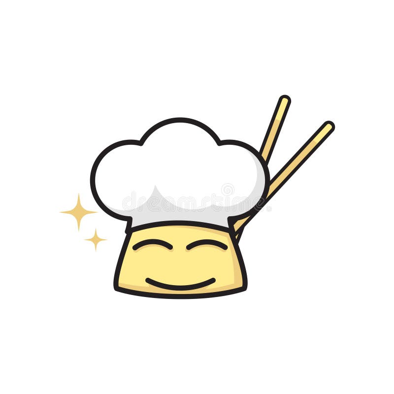Asiatischer chinesischer Chef Cartoon Cook mit Essstäbchen Logo Symbol stock abbildung Asiatischer chinesischer Chef Cartoon Cook mit Essstäbchen Logo Symbol stock abbildung