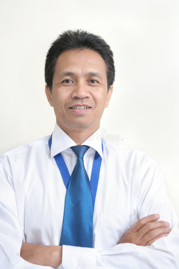 Asiatischer MittelalterGeschäftsmann lizenzfreies stockfoto