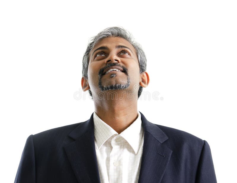 Asiatisk indisk manlig som ser upp arkivfoto Asiatisk indisk manlig som ser upp arkivfoto
