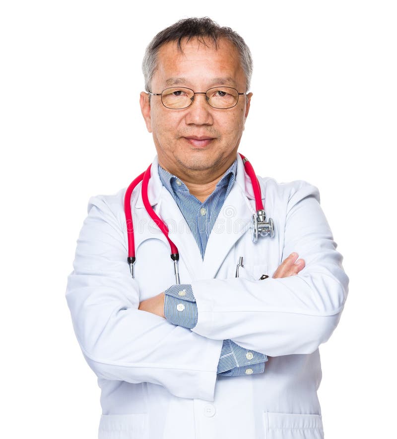 Asiatisk äldre doktorsman royaltyfria bilder Asiatisk äldre doktorsman royaltyfria bilder