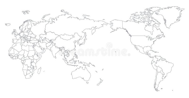 Asien-Mitte-Weltkarte-Farbe