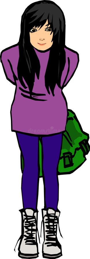 Asien-Schule-Teenager stock abbildung Asien-Schule-Teenager stock abbildung