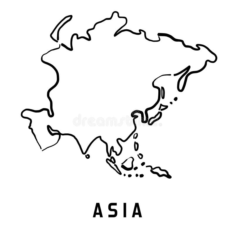 Asien vereinfachte Karte