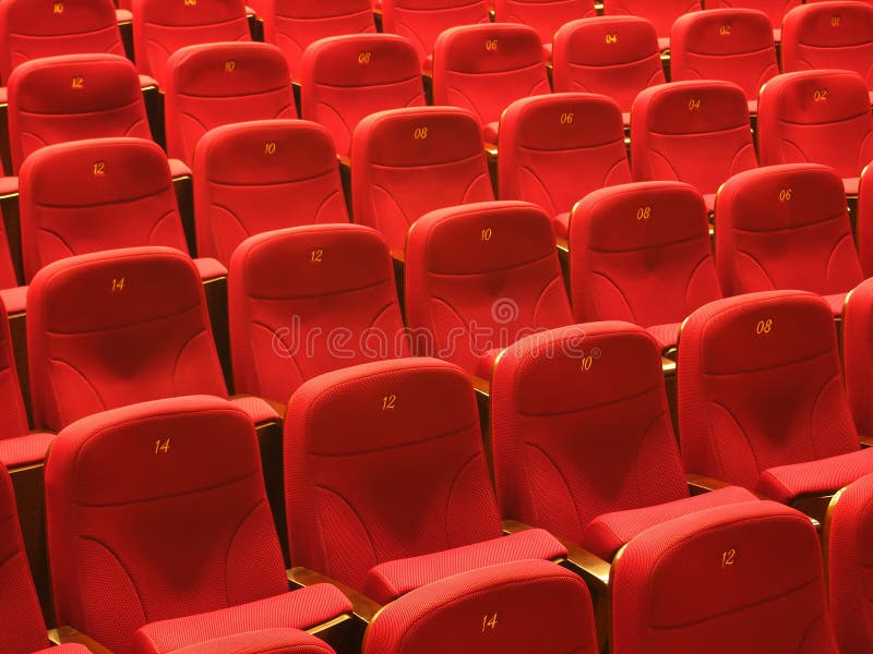 Wood and Velvet chairs in a theater. Wood and Velvet chairs in a theater.