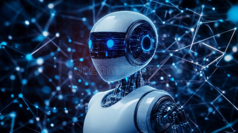 Asistent virtual Chatbot digital pregătit pentru interacțiune și asistență vector illustration