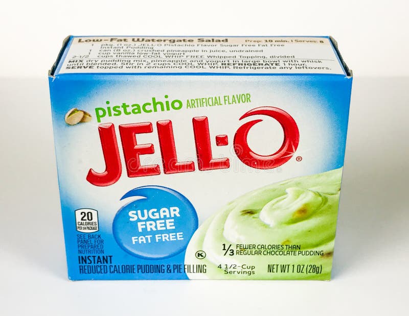 Ask Av Jello Sugar Free Butterscotch Pudding Mix Redaktionell Arkivfoto
