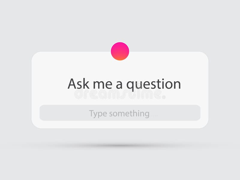 Instagram Ask Me A Question User Interface Design Vector Stock Vector ...