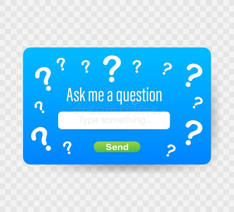 Ask me a question form Royalty Free Vector Image