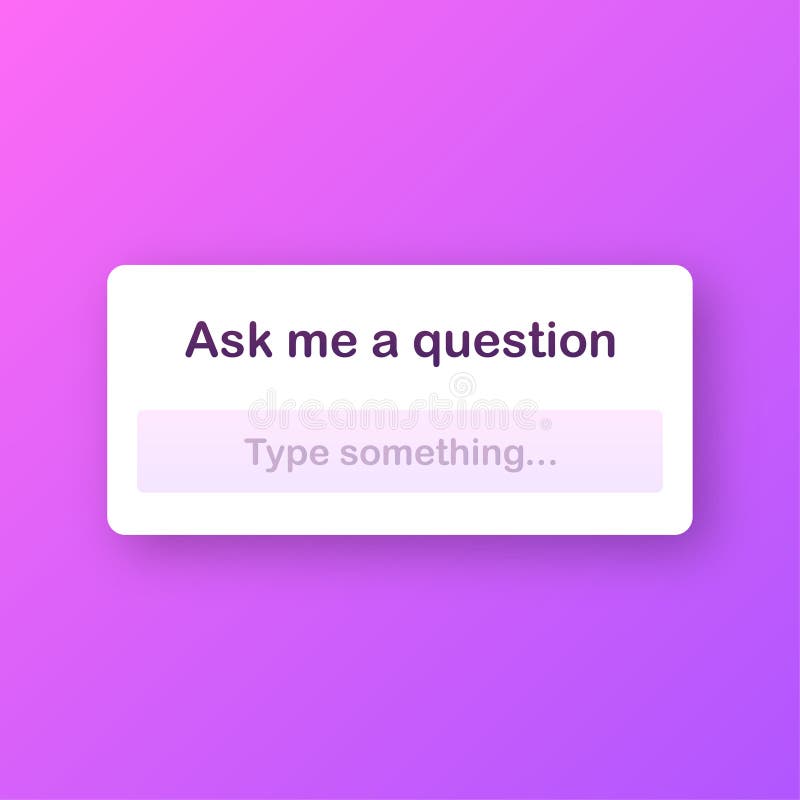 Ask Me a Question User Interface Design. Vector Stock Illustration ...