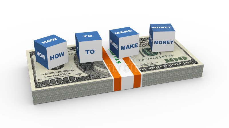 3D-lådor – hur man tjänar pengar stock illustrationer