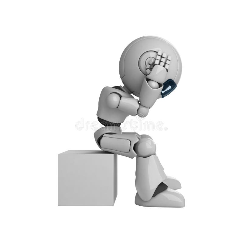 Askmanrobot vektor illustrationer