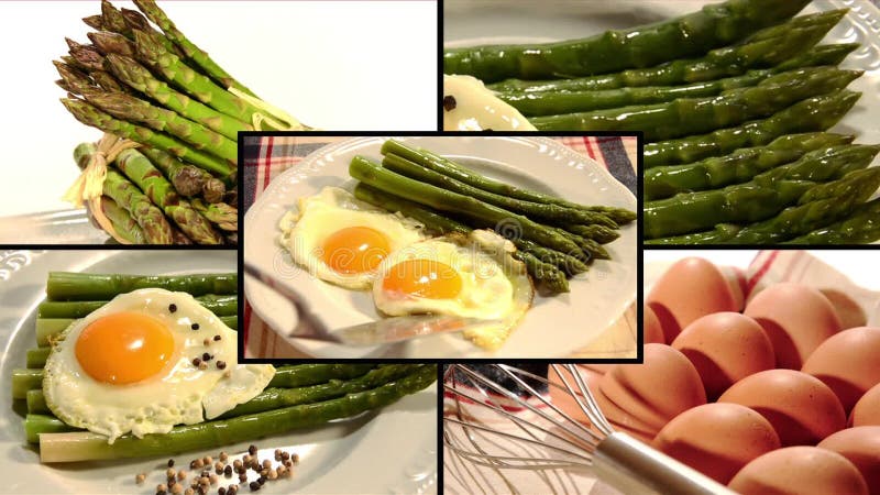 Asparagus bismarck style, collage