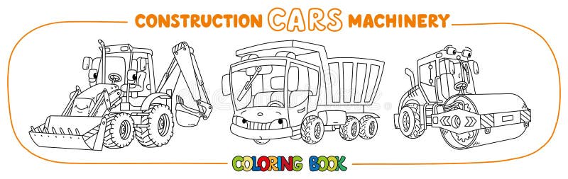 Construction machinery transport coloring book