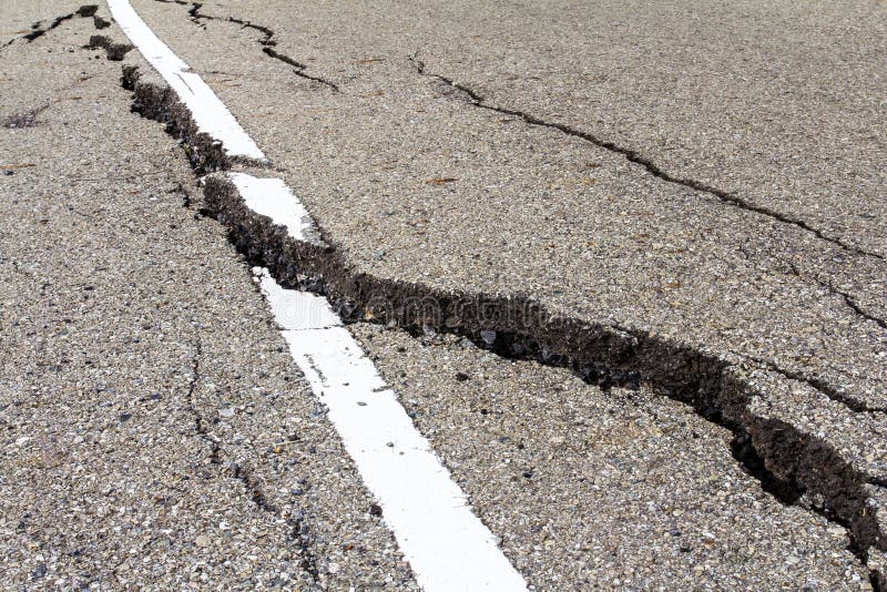 Asphalt road crack