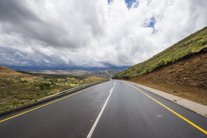 Asphalt Road Leading Into The Distance Stock Photo Image Of Asphalt