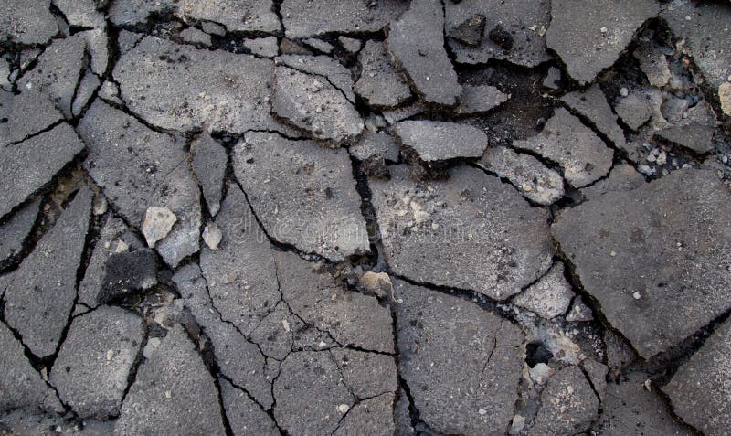 Broken Asphalt in the Street. Broken Asphalt in the Street