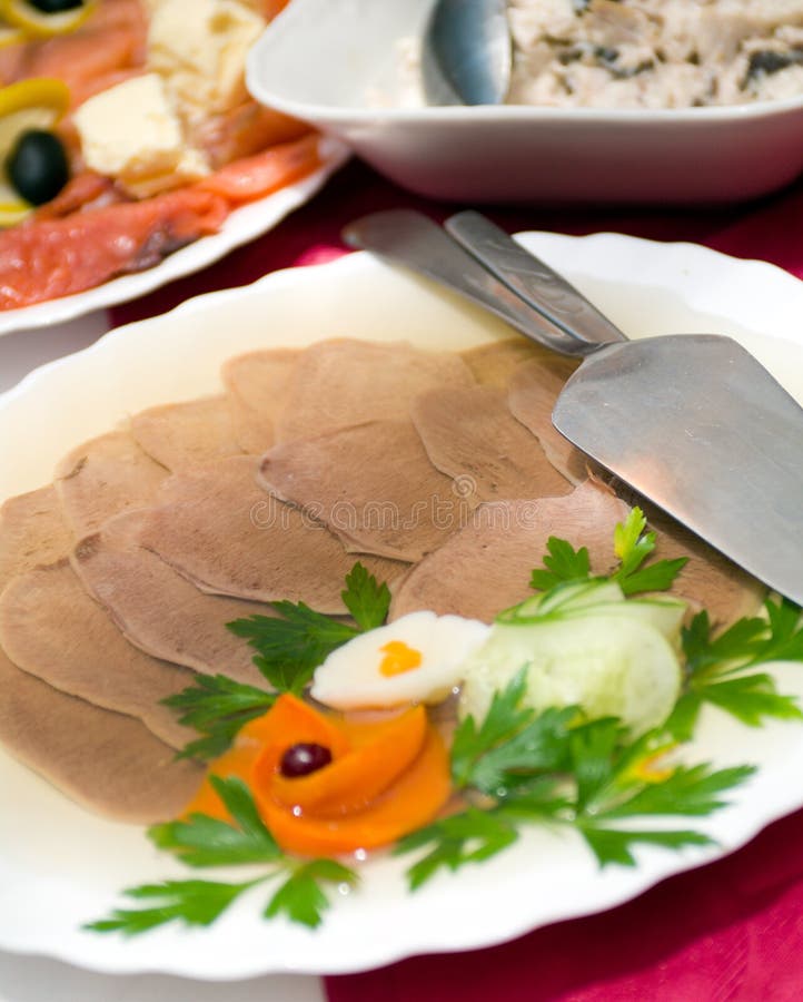 Aspic from meat stock images