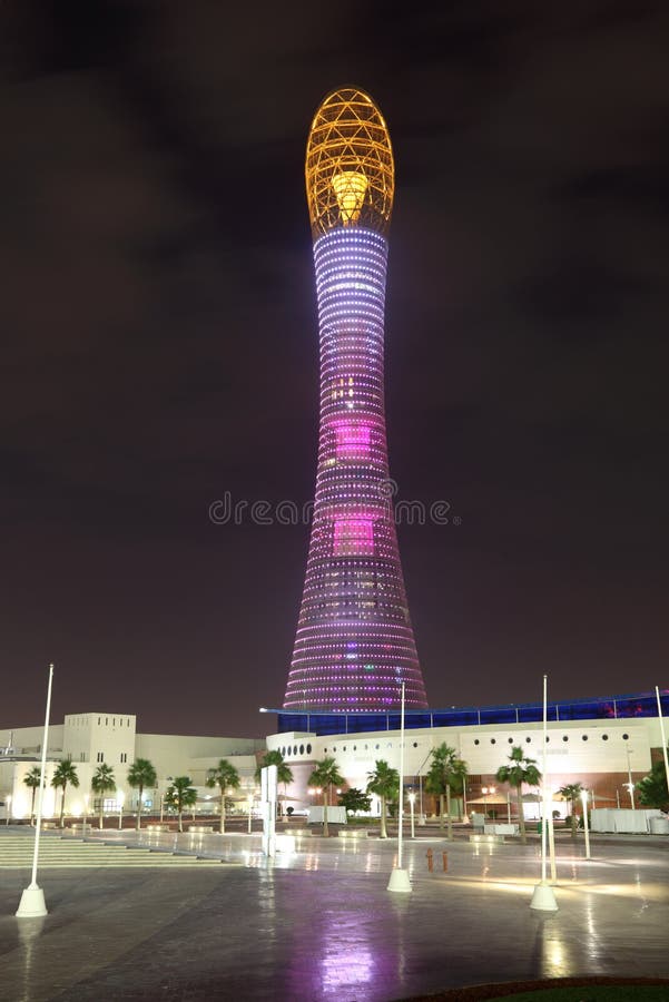 Aspire Tower In Doha Sports City Editorial Photography Image Of