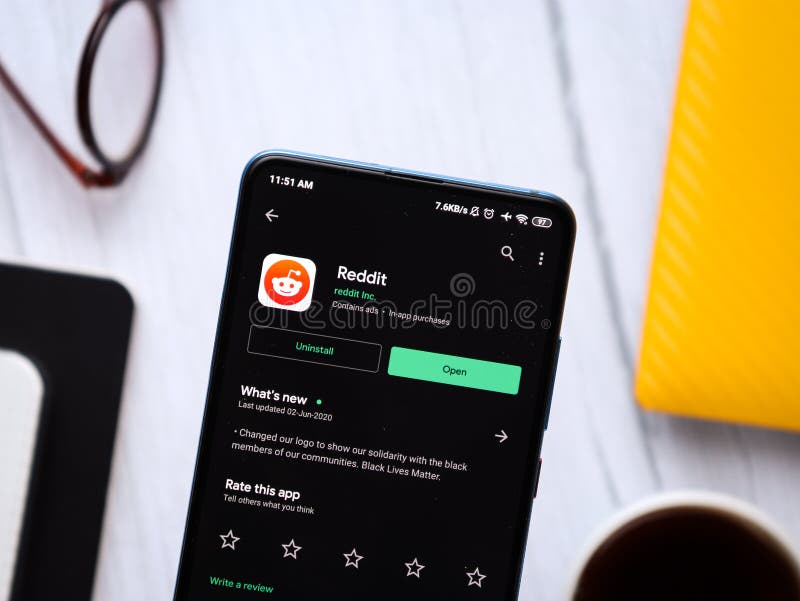 Assam, India June 09, 2020 Reddit App Logo Stock Image. Editorial