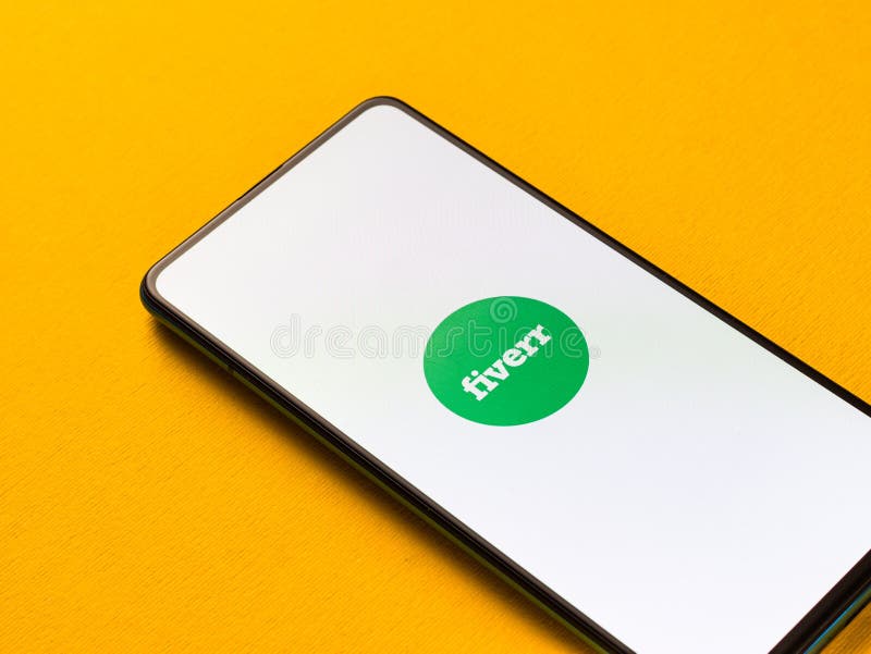 Assam, India - 15 mei 2020 : Fiverr, het beste platform voor freelance diensten stock afbeelding