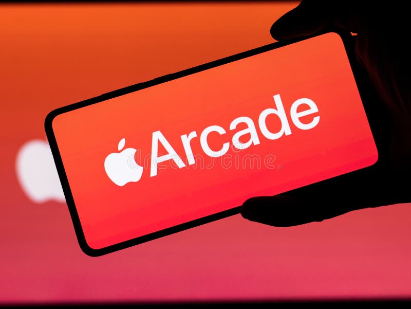 Assam, india - 25 settembre 2020 : Logo Apple Arcade sull'immagine dello schermo del telefono fotografia stock libera da diritti