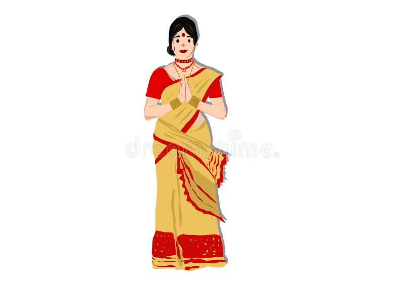 Bihu Dance Saree Assamese Indian State Kids Fancy Dress Costume For Girls  at Rs 879.00 | New Delhi| ID: 25385723462