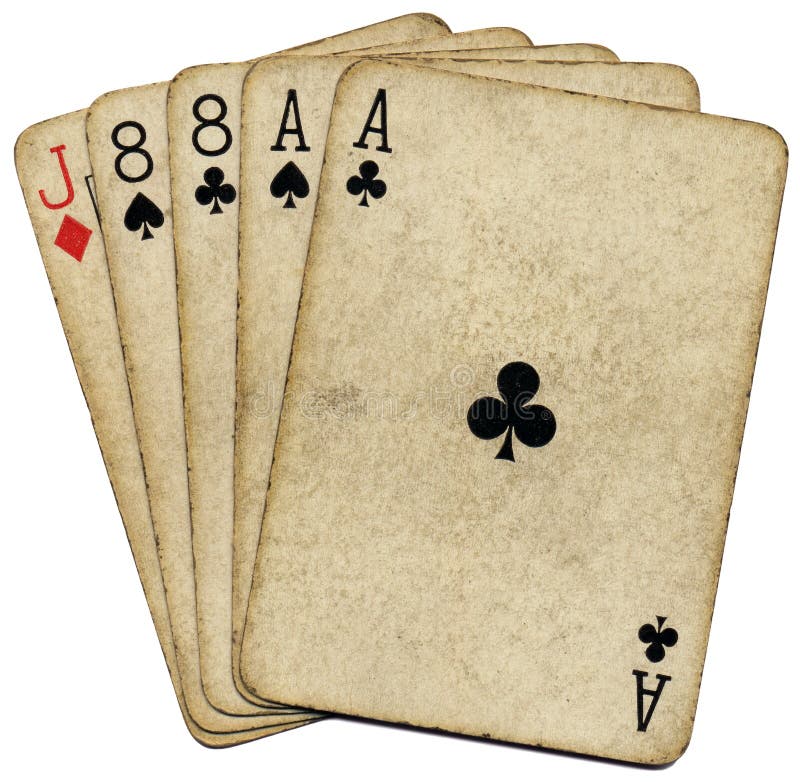 Asse und eights, die Toten bemannt Hand. lizenzfreie stockfotos Asse und eights, die Toten bemannt Hand. lizenzfreie stockfotos