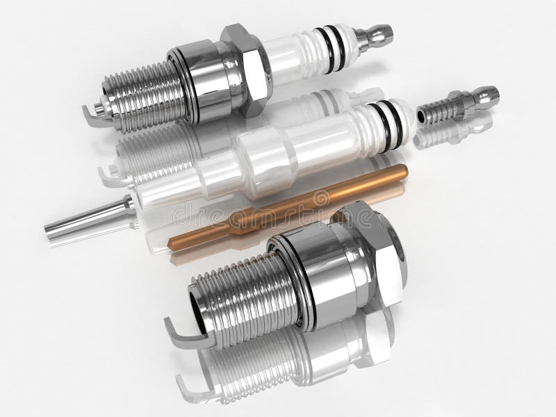 Assembly and Disassembly Spark Plugs Stock Illustration Illustration