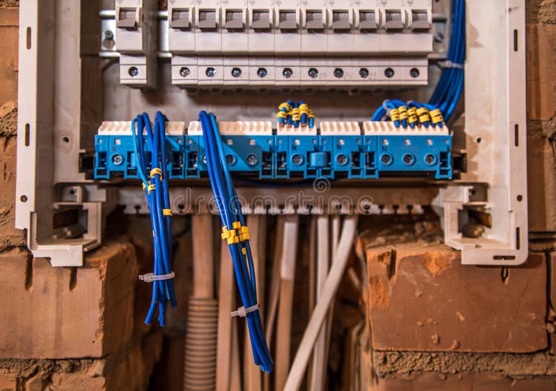 The Assembly of the Electrical Panel, Electrician Job, a Robot with