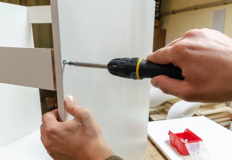 Assembly of Hard Furniture, Closeup Drawers for Drawers Stock Photo Image of carpenter, close