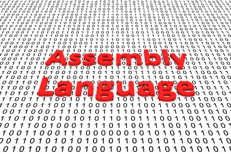 Assembly programming language stock vector illustration of language