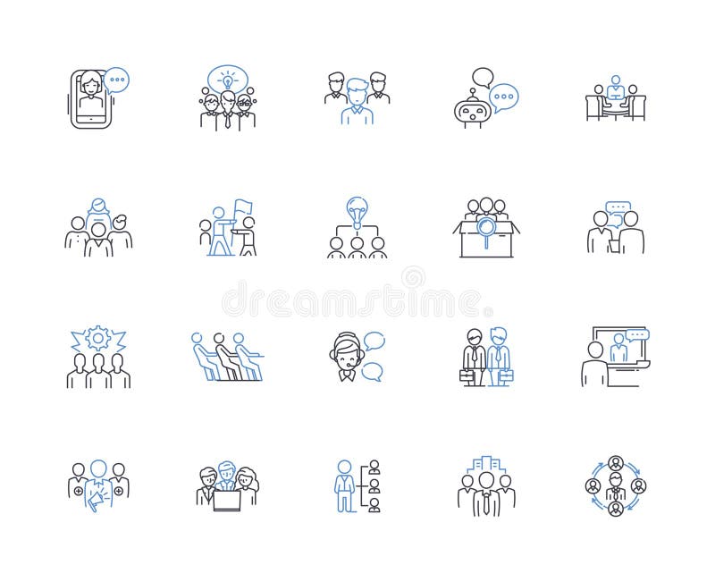 Assembly line icons collection. Construction, Joining, Integration, Compilation, Assembly line, Fabrication, Assembling vector illustration