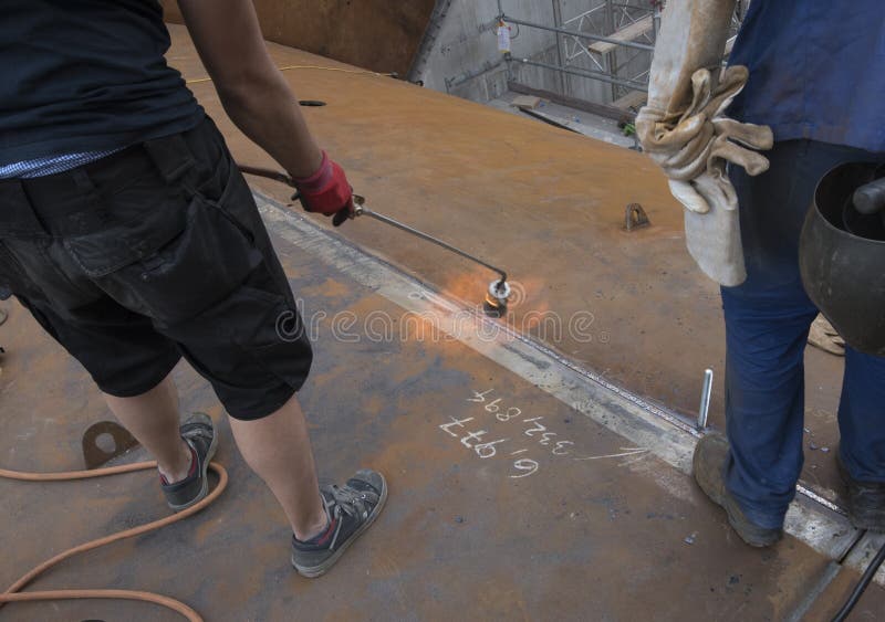 Assembly and Mounting in Steel Construction Stock Photo Image of