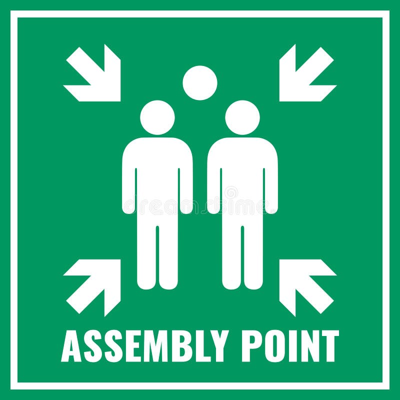 Assembly point vector sign