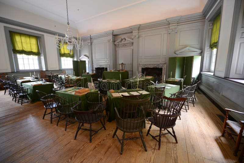 Assembly Room in Independence Hall, Philadelphia royalty free stock photo Assembly Room in Independence Hall, Philadelphia royalty free stock photo