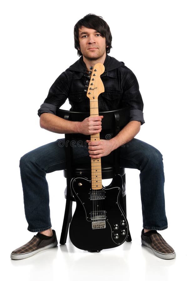 Jogador De Guitarra Do ângulo Elevado Imagem de Stock - Imagem de