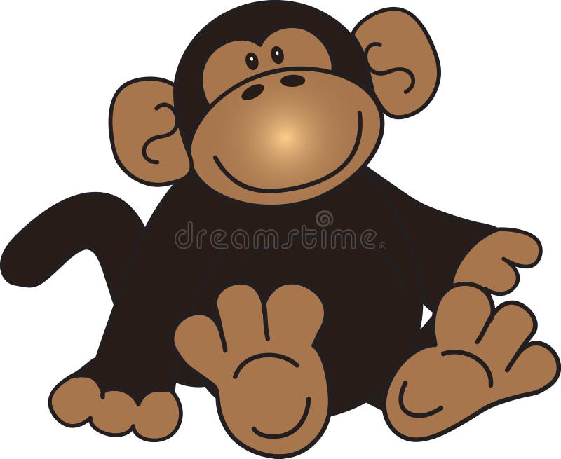 Assento do macaco ilustração royalty free Assento do macaco ilustração royalty free