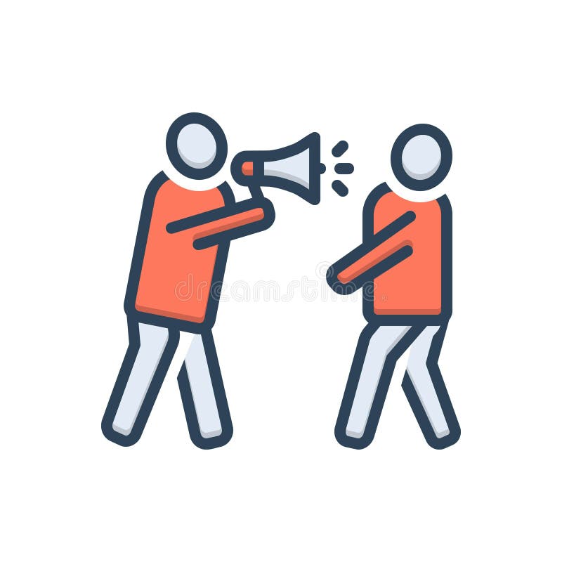 Color Illustration Icon for Assert Say and Insistspeaker Stock Vector Color Illustration Icon for Assert Say and Insistspeaker Stock Vector
