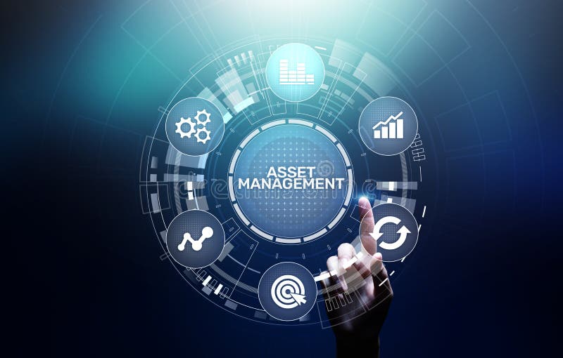 asset management concept virtual screen business technology concept asset management concept virtual screen business 145014975