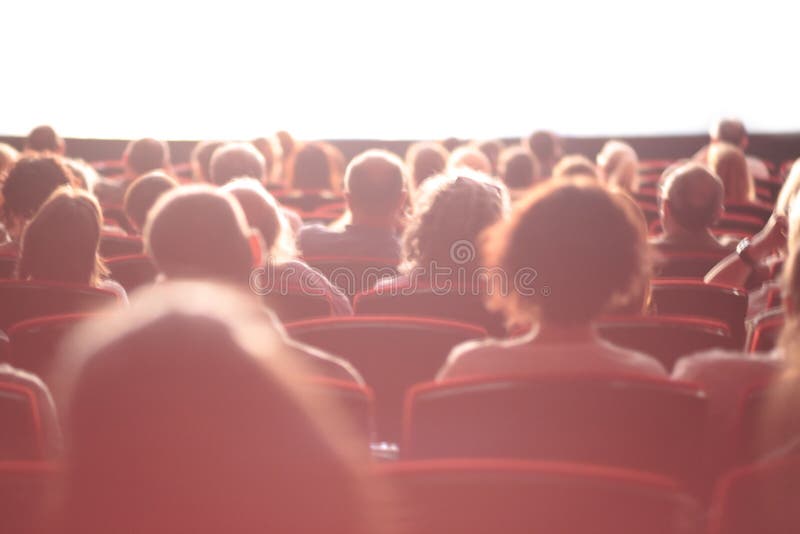 Public du cinéma images stock