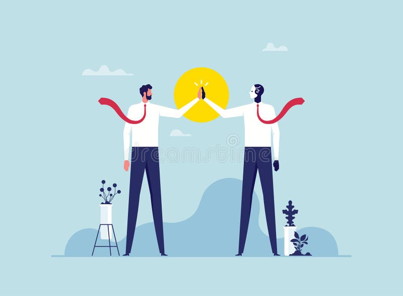 Assistance or partnership concept stock illustration