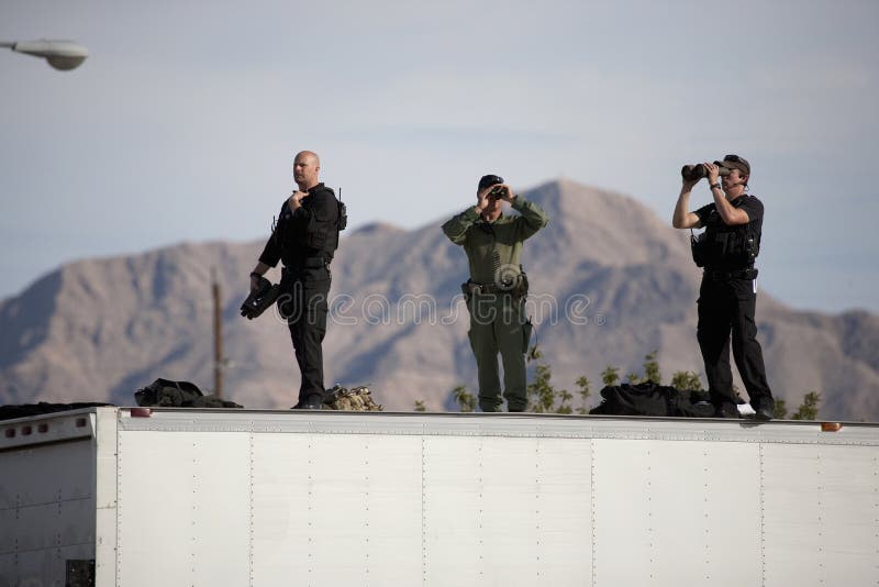 Secret Service scan audiences during President Barack Obama Campaign Rally, November 1, 2012, at Cheyenne Sports Complex, North Las Vegas, Nevada. Secret Service scan audiences during President Barack Obama Campaign Rally, November 1, 2012, at Cheyenne Sports Complex, North Las Vegas, Nevada